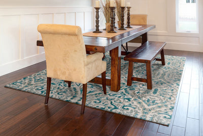 product image for Arsene Teal and Ivory Rug by BD Fine Roomscene Image 1 60