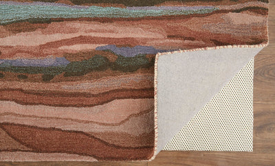 product image for Nakita Hand-Tufted Watercolor Copper/Pink/Turquoise Rug 5 24