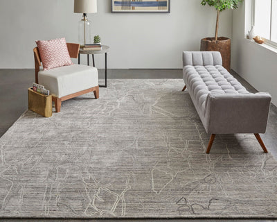 product image for archor abstract contemporary hand tufted gray ivory rug by bd fine wtnr8890gryivyh00 8 22