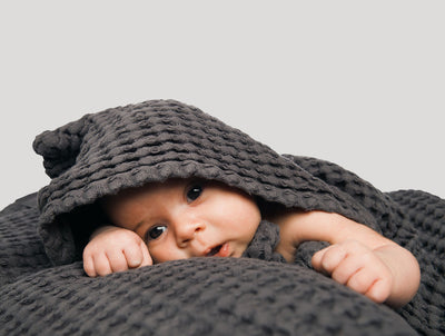 product image for big waffle baby towel in multiple colors design by the organic company 15 26