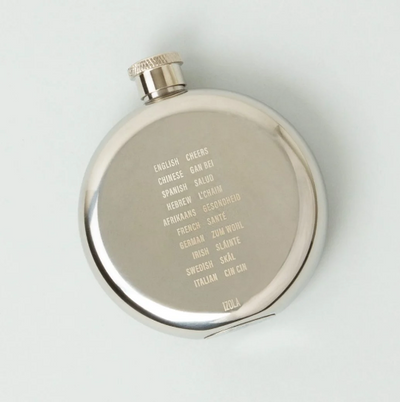 product image of stainless steal hip flask cheers 1 563