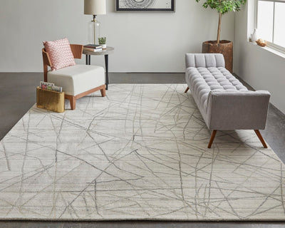 product image for archor geometric contemporary hand tufted ivory charcoal rug by bd fine wtnr8894ivychlh00 8 36