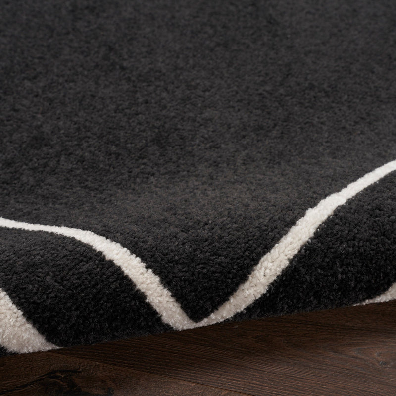 media image for Nourison Home Nourison Essentials Black Ivory Contemporary Rug By Nourison Nsn 099446136633 13 245