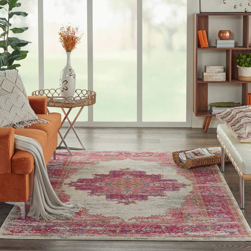 media image for passion ivory fushia rug by nourison 99446388094 redo 6 238