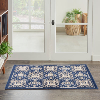 product image for Nourison Home Aloha Blue Contemporary Rug By Nourison Nsn 099446173683 9 8