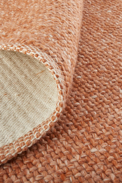 product image for Siona Handwoven Solid Color Rust Orange Rug 3 61