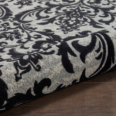 product image for damask black white rug by nourison 99446341372 redo 3 61