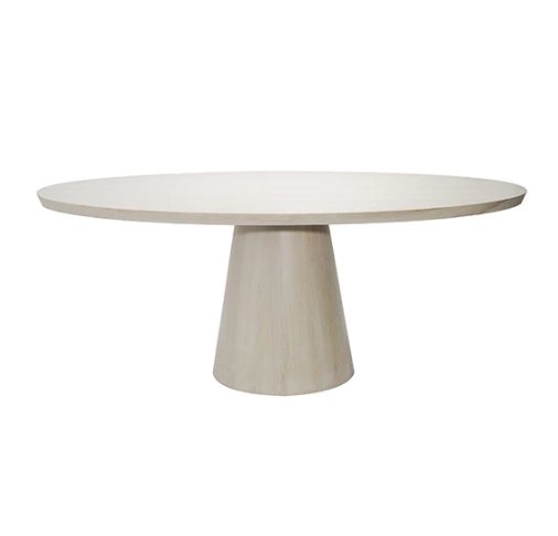 oval cerused oak dining table 1