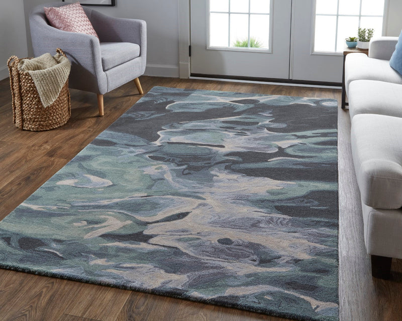 media image for Nakita Hand-Tufted Watercolor Iceberg Green/Mist Blue Rug 6 287