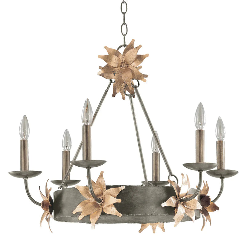 media image for simone 6 light rustic metal steel silver chandelier by lucas mckearn ch1162 6 1 214