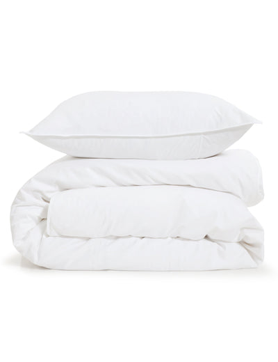 product image for Parker Cotton Percale Duvet Set in White 8