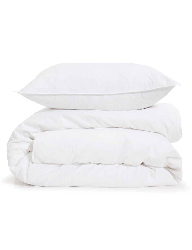 media image for Parker Cotton Percale Duvet Set in White 263