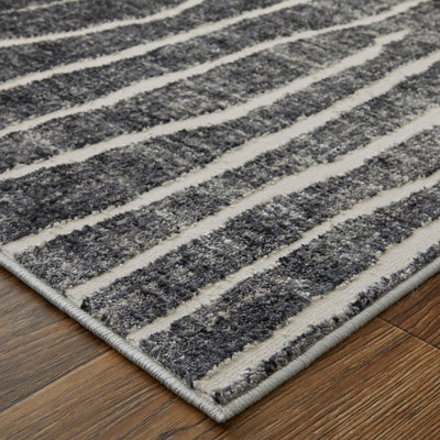 product image for Kiba Abstract Black/Gray/Ivory Rug 2 74