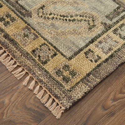 product image for foxboro traditional diamond hand knotted brown gray rug by bd fine filr6943brngryh00 5 20