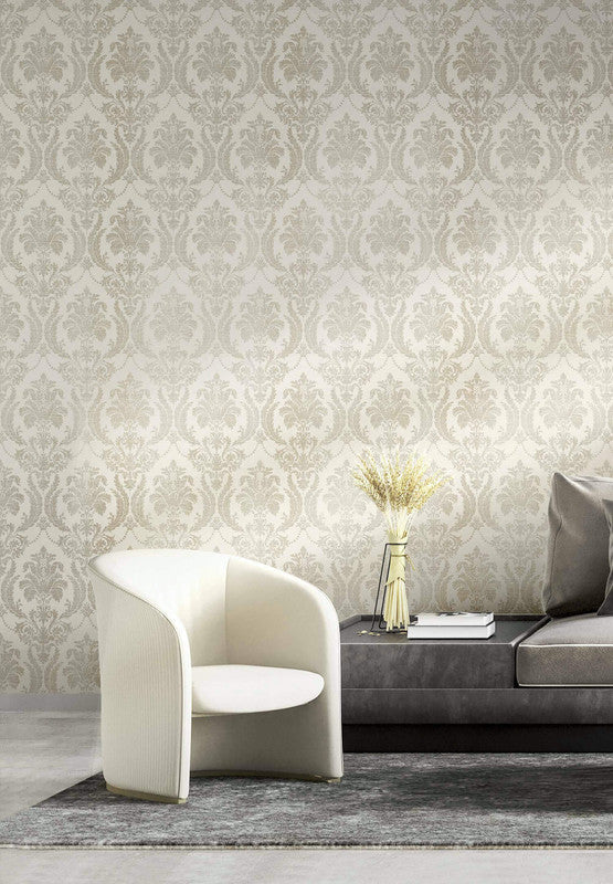 media image for Italian Style Damask Wallpaper in Beige/Neutral 235