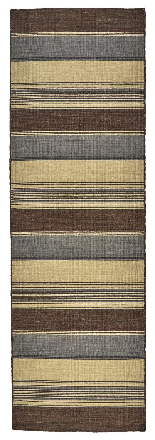 media image for Naida Flatweave Brown and Gray Rug by BD Fine Flatshot Image 1 227