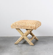 water hyacinth wood stool 2