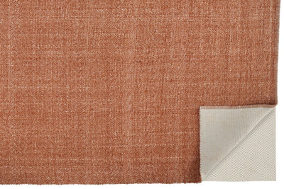 product image for Siona Handwoven Solid Color Rust Orange Rug 5 70