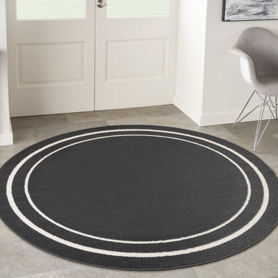 product image for Nourison Home Nourison Essentials Black Ivory Contemporary Rug By Nourison Nsn 099446136633 17 60