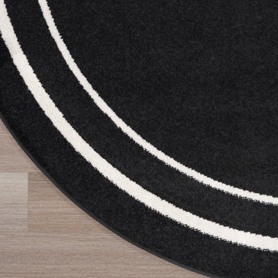 product image for Nourison Home Nourison Essentials Black Ivory Contemporary Rug By Nourison Nsn 099446136633 11 23