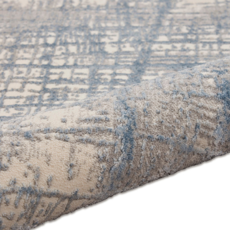 media image for ck950 rush ivory blue rug by nourison 99446818485 redo 4 245