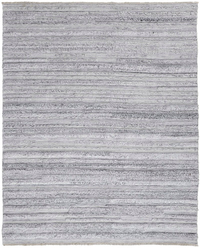 product image of Akton Handwoven Stripes Ivory/Light Gray Rug 1 517