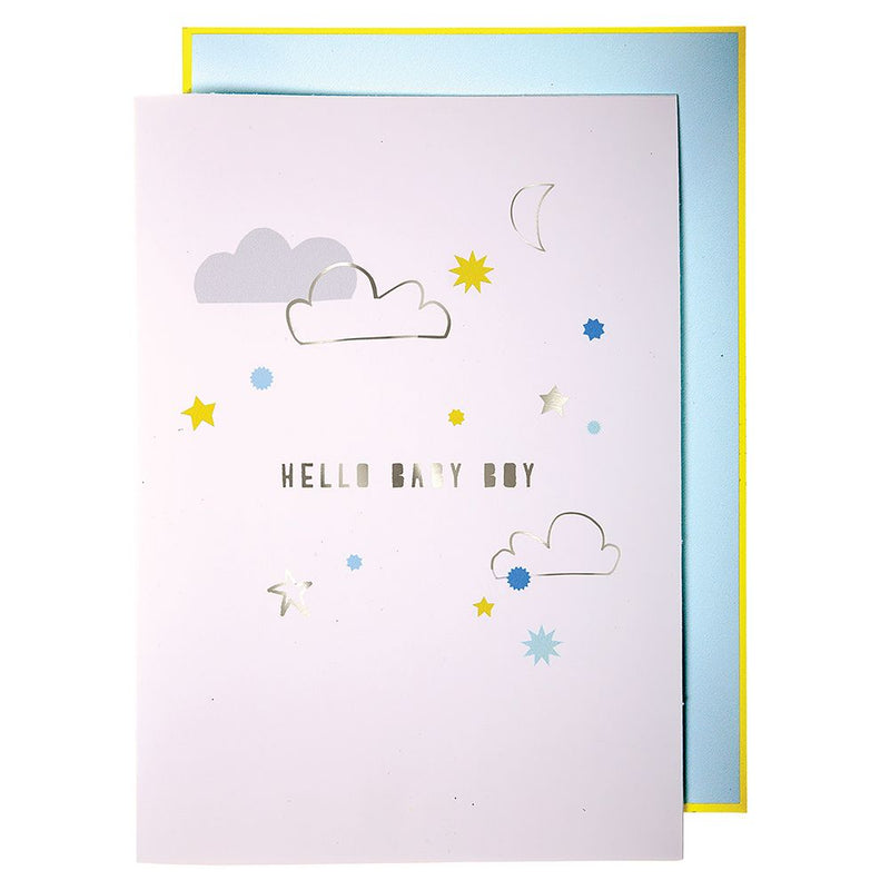 media image for oh baby boy garland card by meri meri 1 244