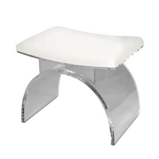 lucite arched stool base with cushion in various colors 2