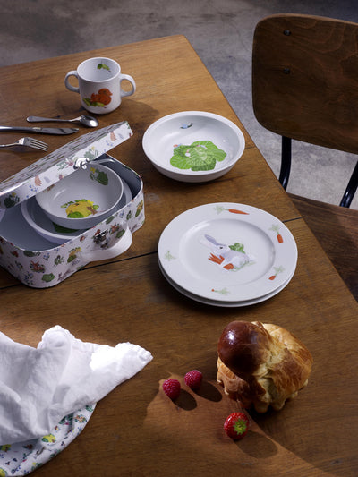 product image for friends of the vegetable garden suitcase plate bowl set with bib 4 98