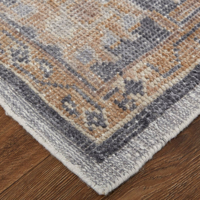 product image for Tierney Hand-Knotted Ornamental Stone Blue/Apricot Tan Rug 4 15