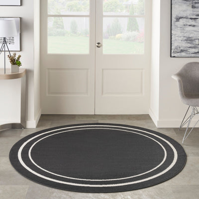 product image for Nourison Home Nourison Essentials Black Ivory Contemporary Rug By Nourison Nsn 099446136633 23 38