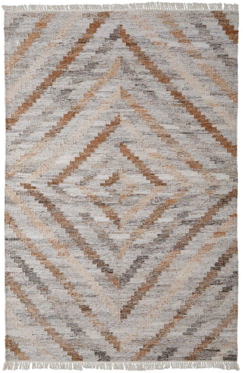 media image for Elstow Hand Woven Diamond Beige / Gray Rug 1 226