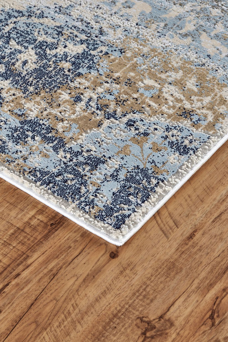 media image for Crowford Blue and Gold Rug by BD Fine Corner Image 1 232