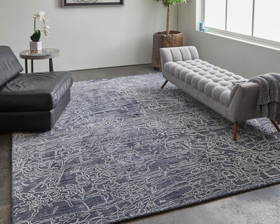 product image for archor abstract contemporary hand tufted navy ivory rug by bd fine wtnr8891nvyivyh00 9 73