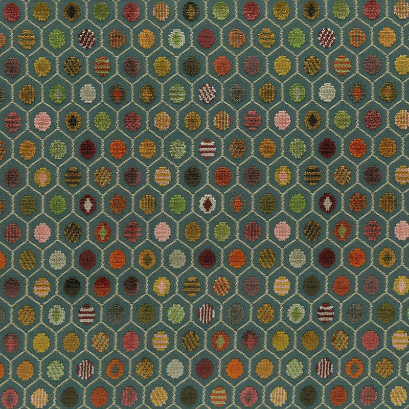 media image for Sample Viviana Pelangi Velvet Brick/Gold Fabric 299