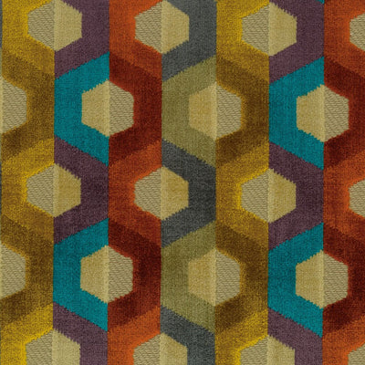 product image for Viviana Favo Terracotta/Gold/Petrol Fabric 83