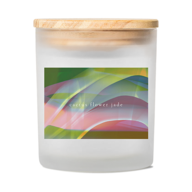 Cactus Flower Jade Scented Candle with Lid