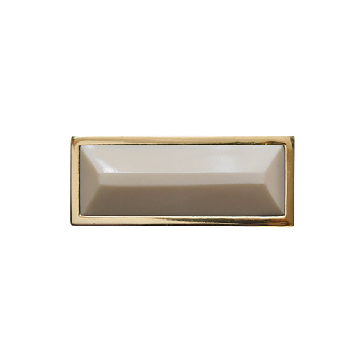 large brass rectangle knob with inset resin in various colors 2