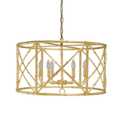 six light bamboo chandelier in various colors 2
