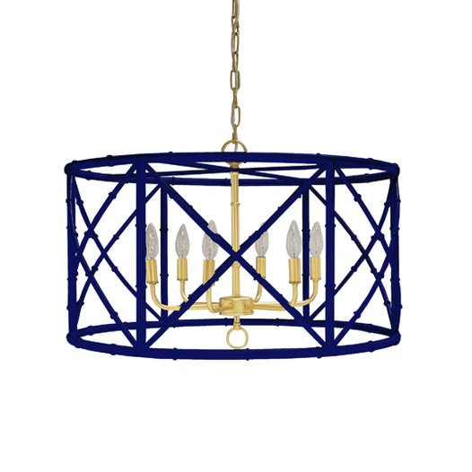 six light bamboo chandelier in various colors 3