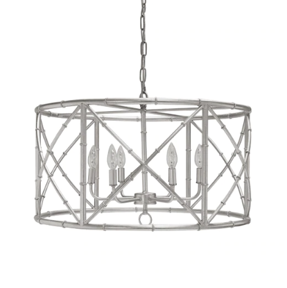 six light bamboo chandelier in various colors 4