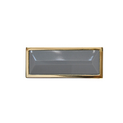 large brass rectangle knob with inset resin in various colors 4