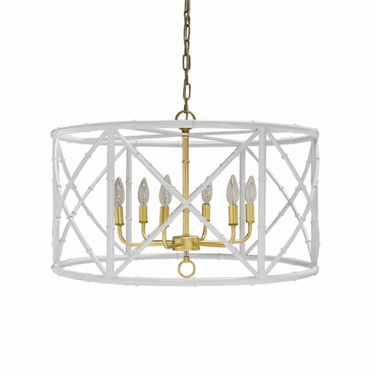 six light bamboo chandelier in various colors 5