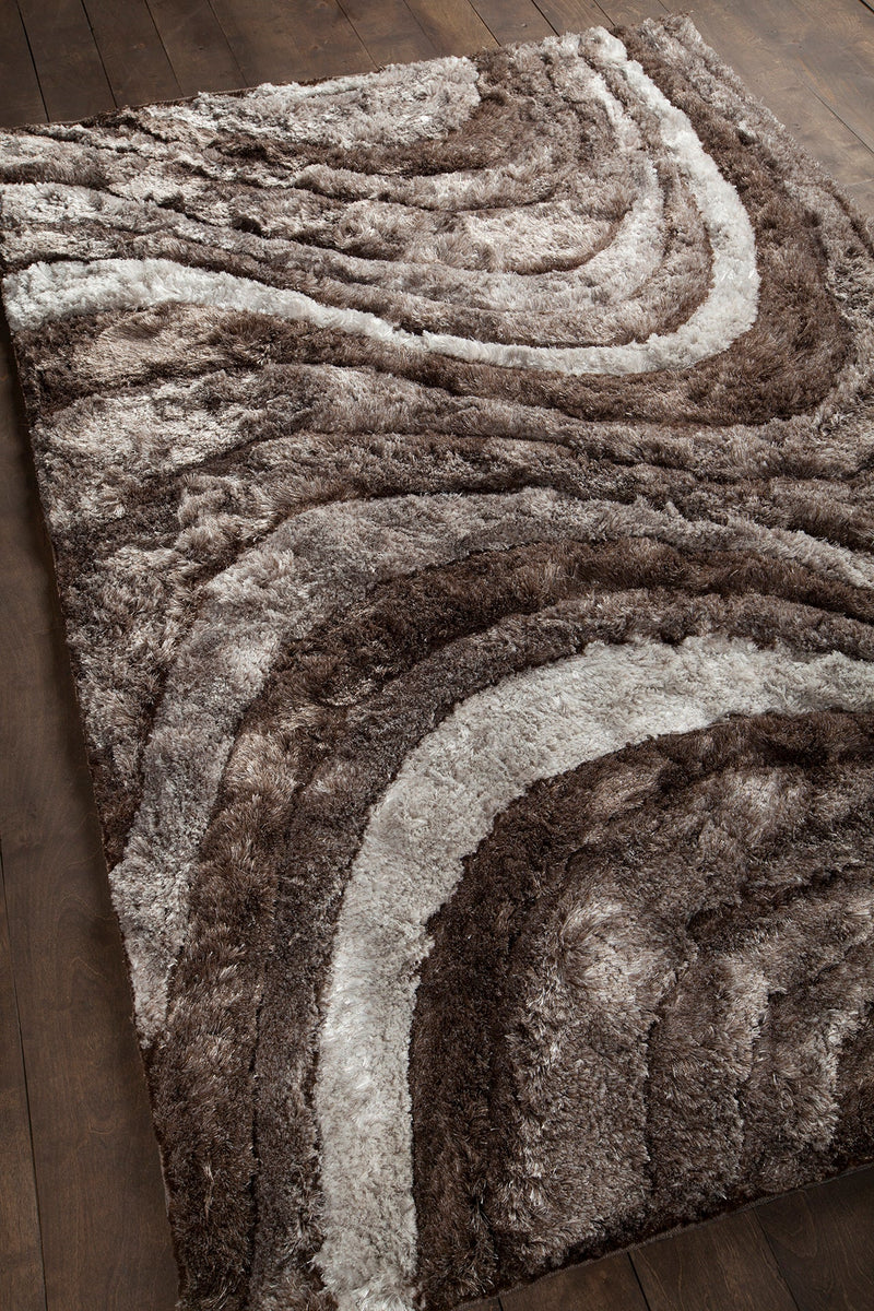 media image for Flemish Hand Woven Contemporary Shag Fle 51102 Rug Chandra Rugs 5 257