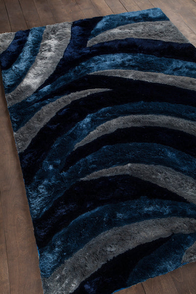 product image for Flemish Hand Woven Contemporary Shag Fle 51114 Rug Chandra Rugs 5 48