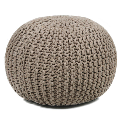 product image of Hand Knitted Contemporary Cotton Cord Pou 119 Pouf Chandra Rugs 1 510