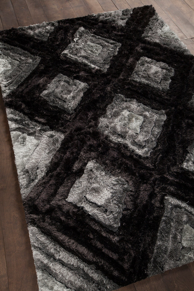 media image for Flemish Hand Woven Contemporary Shag Fle 51101 Rug Chandra Rugs 5 260