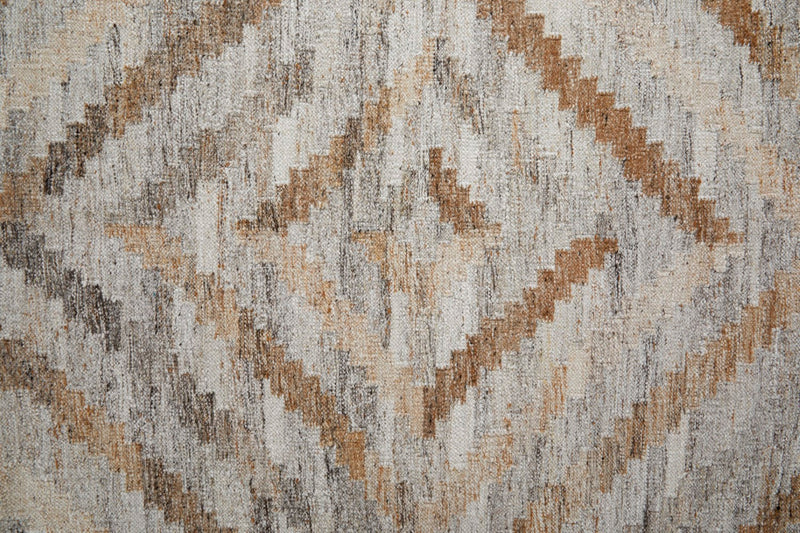 media image for Elstow Hand Woven Diamond Beige / Gray Rug 2 299