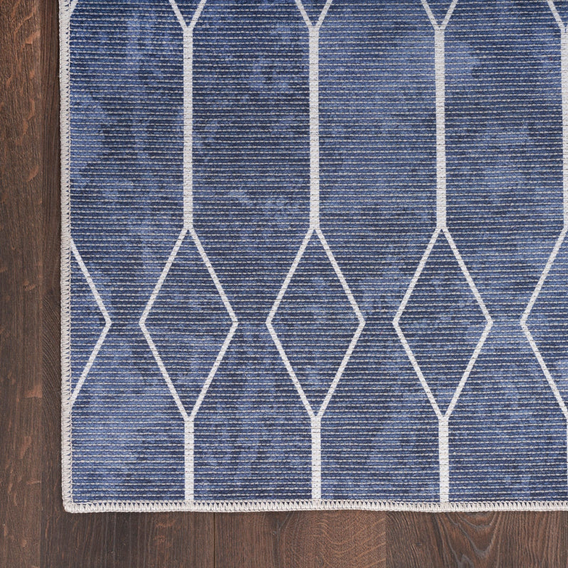 media image for Nicole Curtis Machine Washable Series Navy Modern Rug By Nicole Curtis Nsn 099446163301 6 223