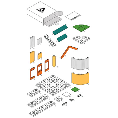 product image for go colors 2 0 kids architect scale model building kit by arckit 8 0